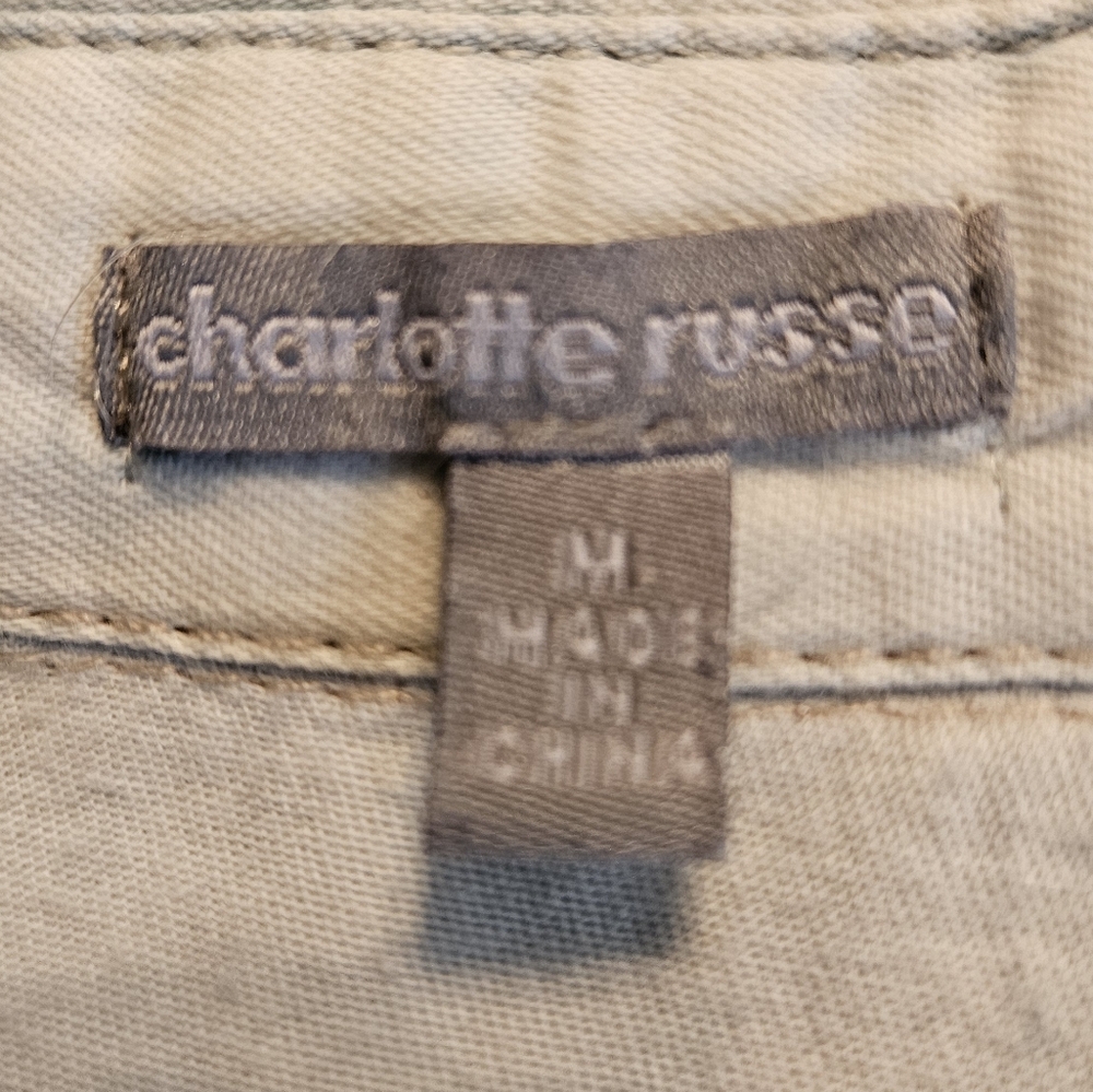 Charlotte Russe Denim Tie-dye Button-down Cowgirl Y2K Grunge M - Picture 3 of 4